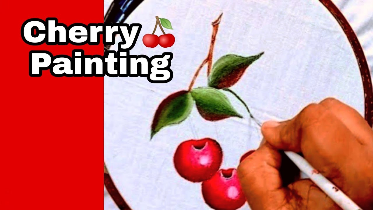 How To Paint Cherries🍒 | Cherry Painting Tutorial | Fruits Painting