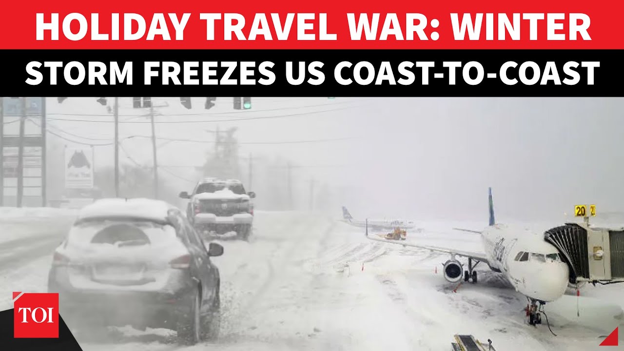 NYC To California, Snow, Ice, & Floods Collide; Travel Nightmare In US | &lsquo;1000 Flights Grounded&rsquo;