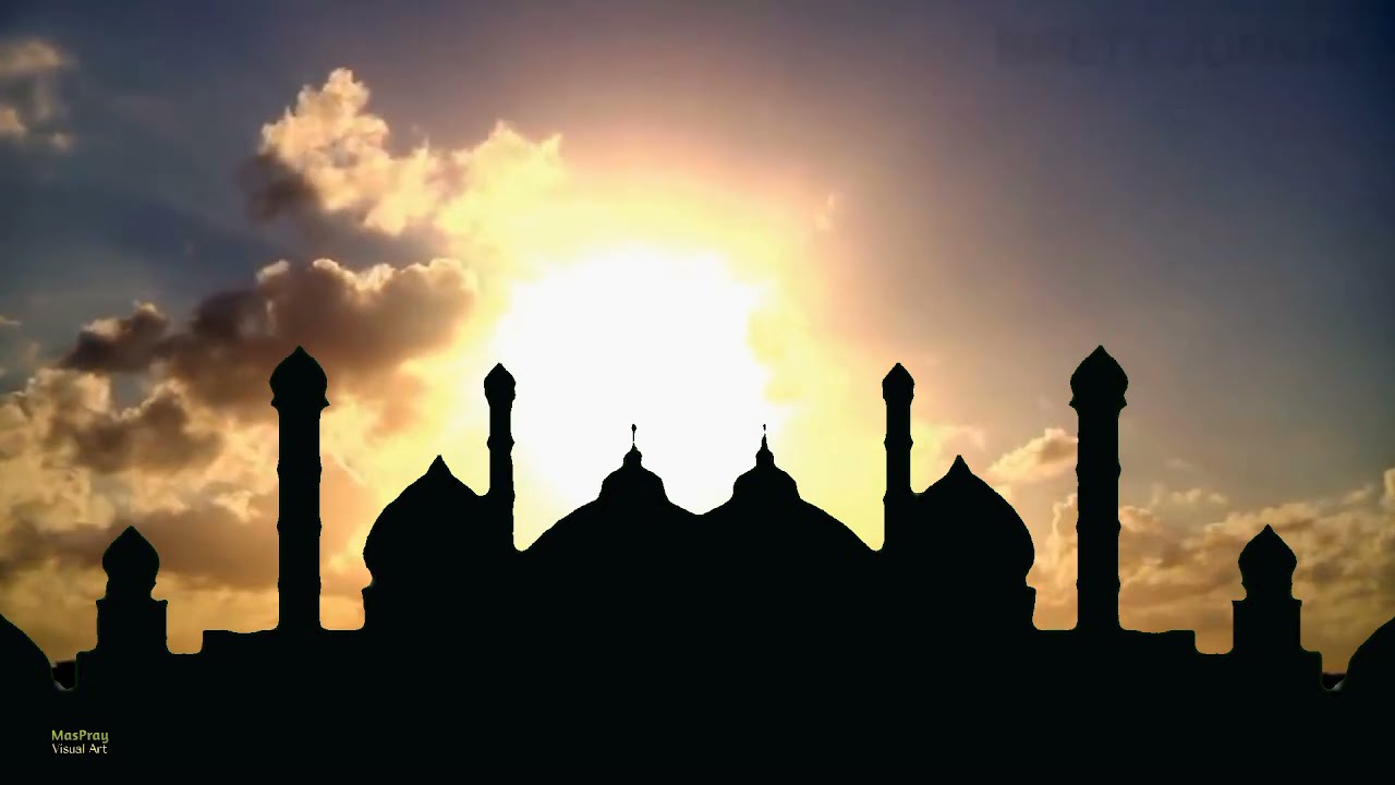 Mosque Silhouette Aesthetic Video Template | Free Video Background Islamic New Year | Muharram 1443H