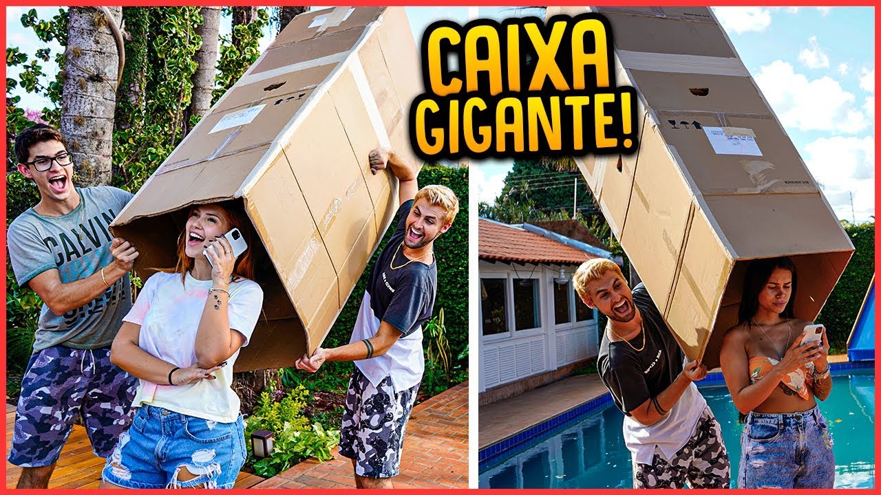 COLOQUEI UMA CAIXA GIGANTE EM TODOS DA CASA E OLHA A REAÇÃO DELES!! [ REZENDE EVIL ]