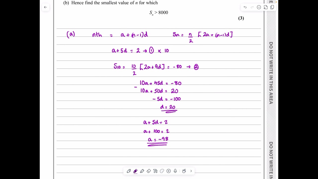 IAL, Edexcel, June 2024, P2, Q2, Sequences and Series, Arithmetic, Pure, Peters, WMA12/01, May 2024