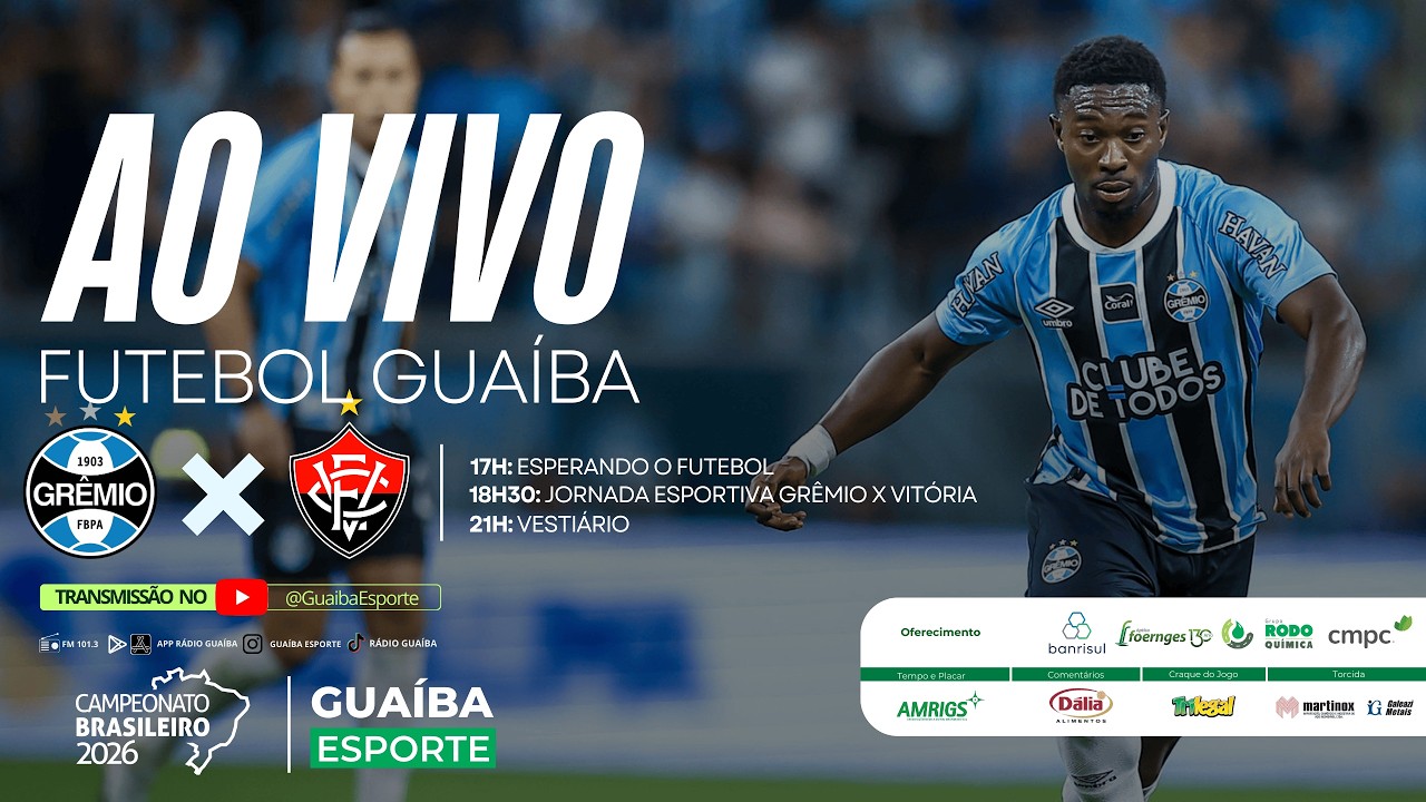 AO VIVO: GR&Ecirc;MIO X VIT&Oacute;RIA | CAMPEONATO BRASILEIRO | FUTEBOL GUA&Iacute;BA