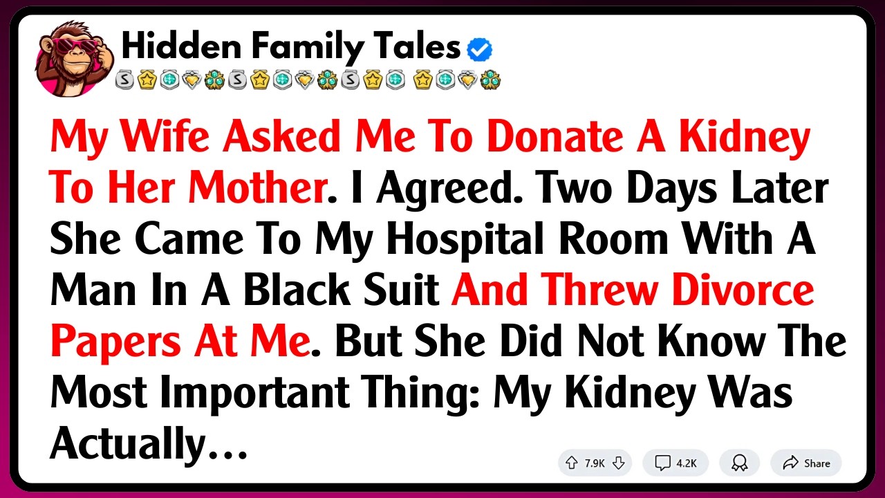 My Wife Asked Me To Donate A Kidney To Her Mother. I Agreed. Two Days Later She Came To My...