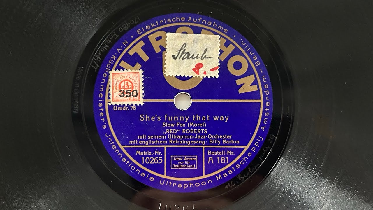 THEO MACKEBEN & BILLY BARTON: She’s funny that way! - HOT - 1929
