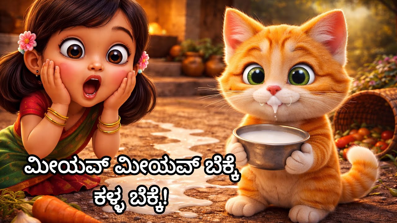 Мяу-Мяу Бекке | Кошачья песня &laquo;Мяу-мяу&raquo; | Каннада Детские песни | #kannada #kannadasongs #fillytunes