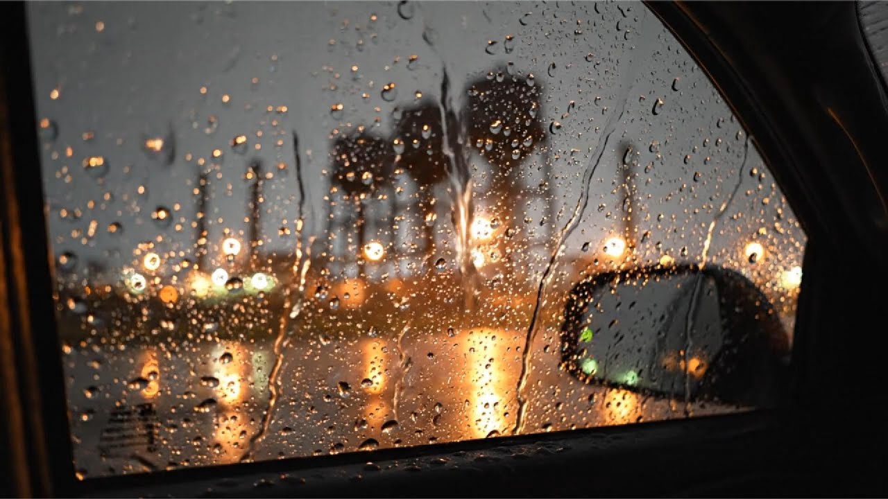 Night Rain Heard from a Parked Car  Soft Background Noise for Deep Sleep