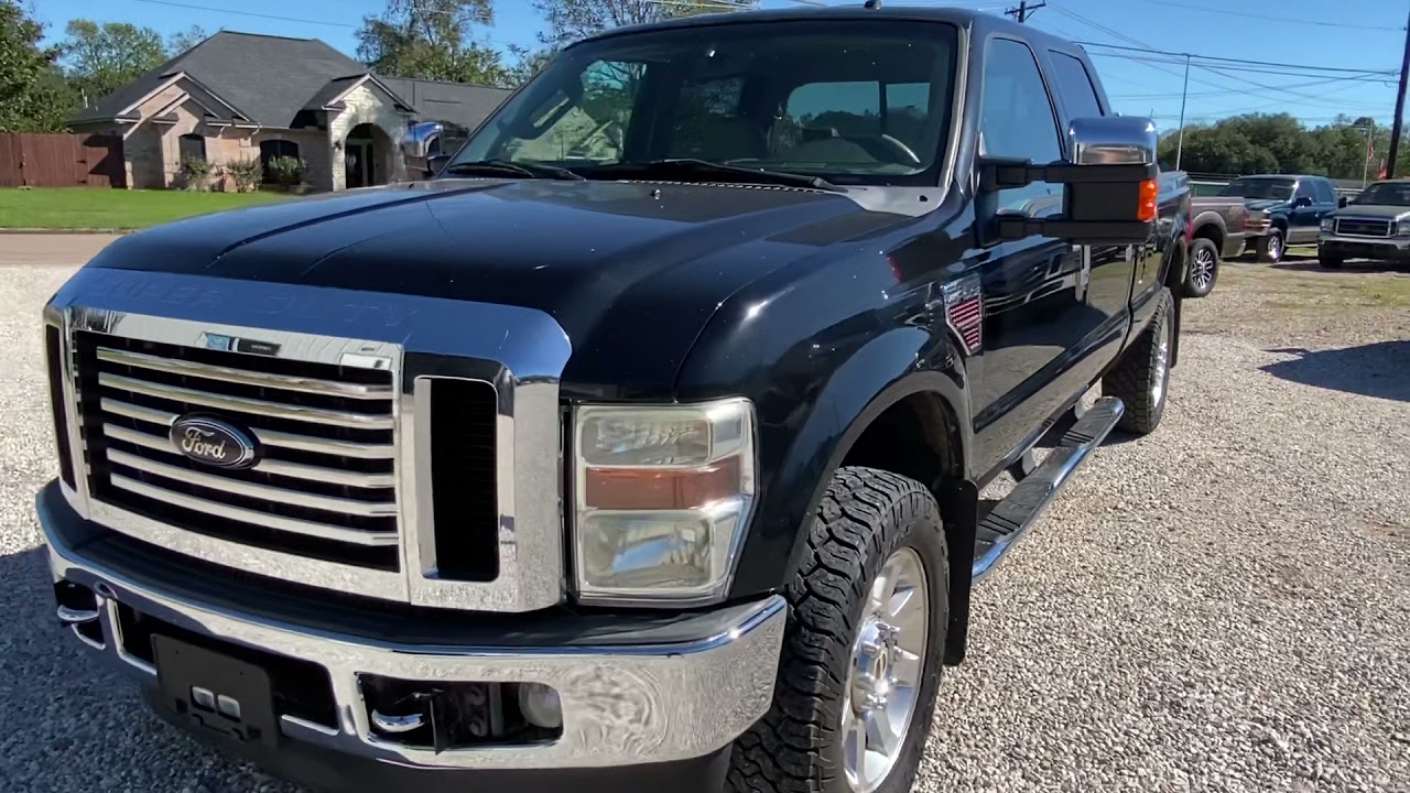 2009 F350 4x4 long bed 6.4L deleted (black) - AngletonTrucks.com