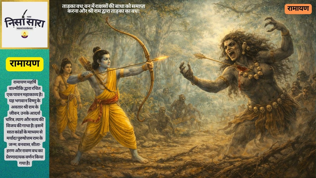 ताड़का वध: प्रभु श्री राम का पहला प्रहार | राक्षसी ताड़का का अंत I Nisa Sara