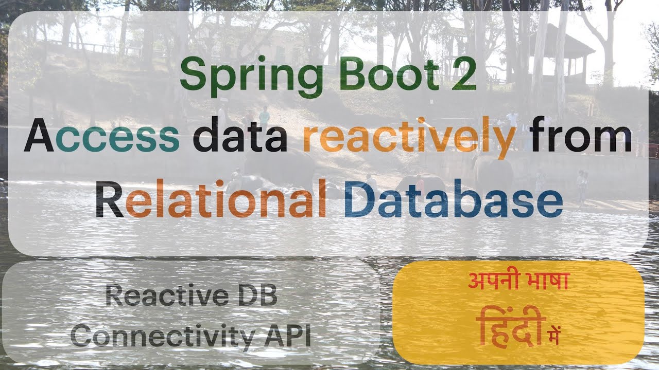 अपनी भाषा हिंदी में Spring Boot 2 Access data reactively from Relational Database