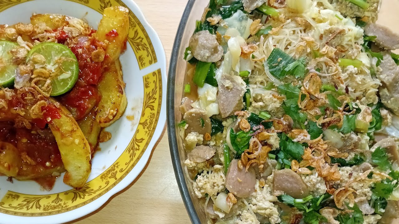 2 Menu Terenak Musim Hujan Nagih Banget,Bihun Kuah Dan Sambel Mentega Pepaya Muda Coba Ya!