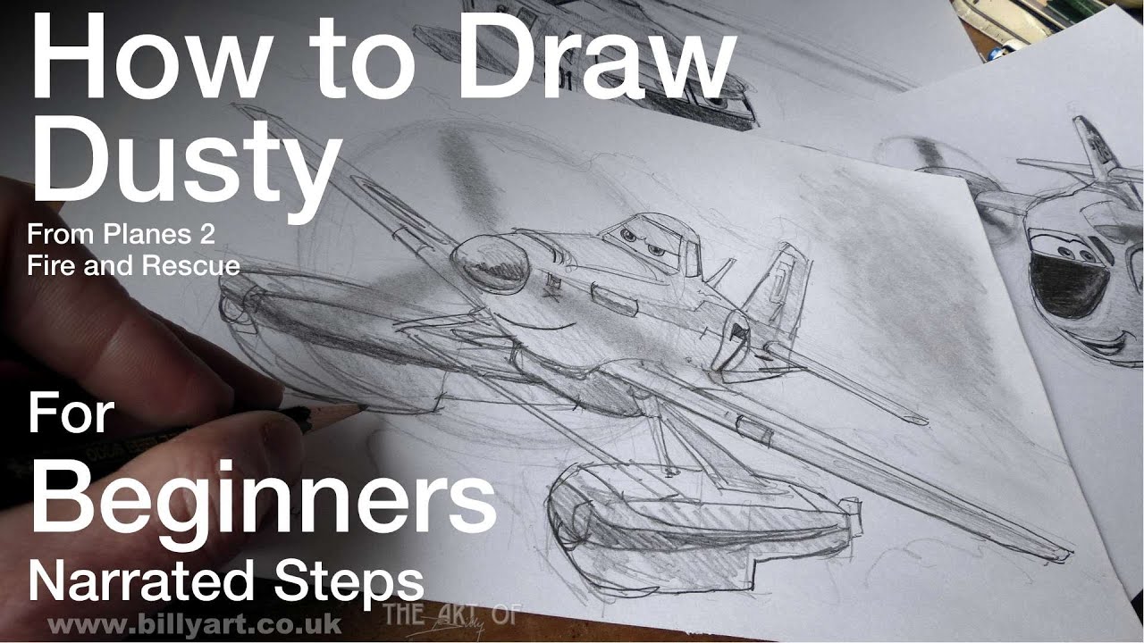 How to Draw Dusty Crophopper from Planes 2 Fire and Rescue