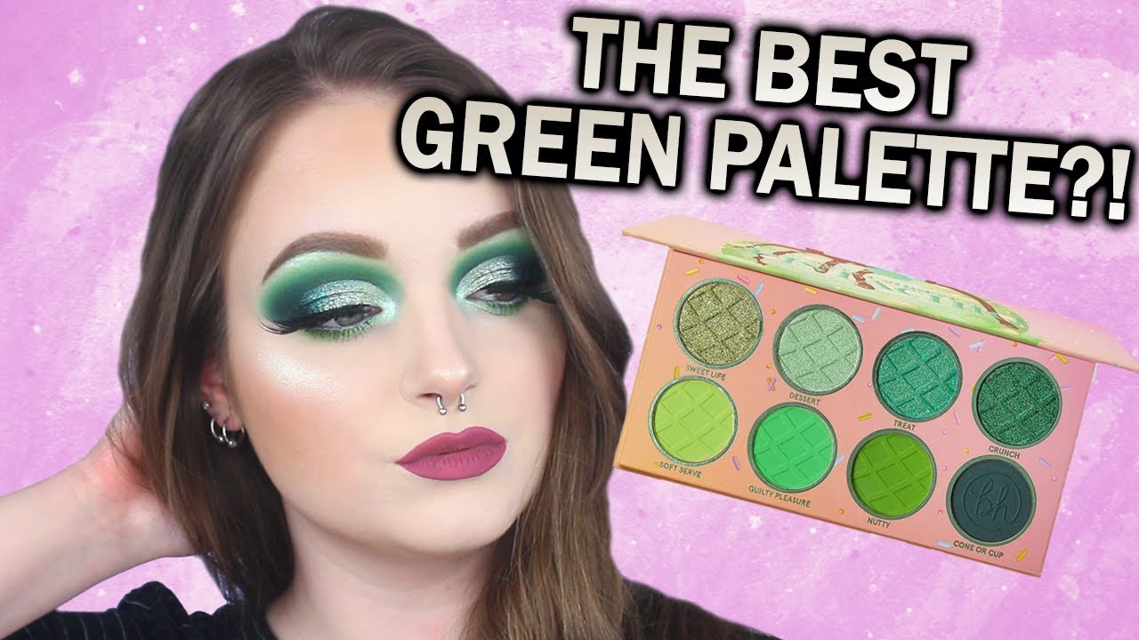 THE BEST GREEN EYESHADOW PALETTE?! BH Cosmetics Pistachio Palette Review and Tutorial
