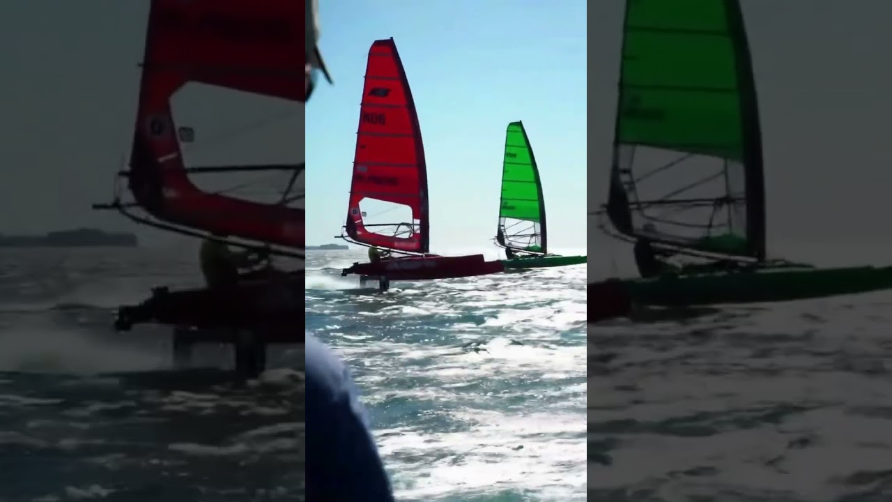 Two Hydrofoils Racing at Full Speed! 