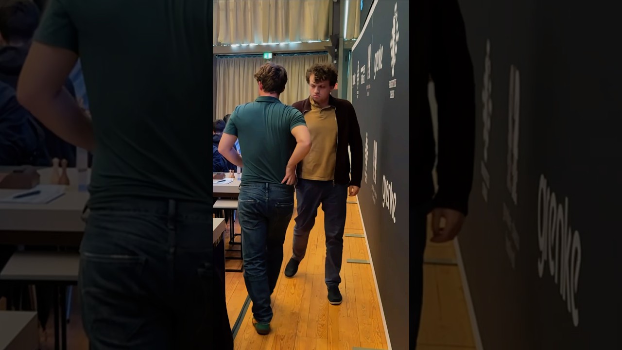 Magnus Carlsen and Hans Niemann Share The Stage At Grenke Chess