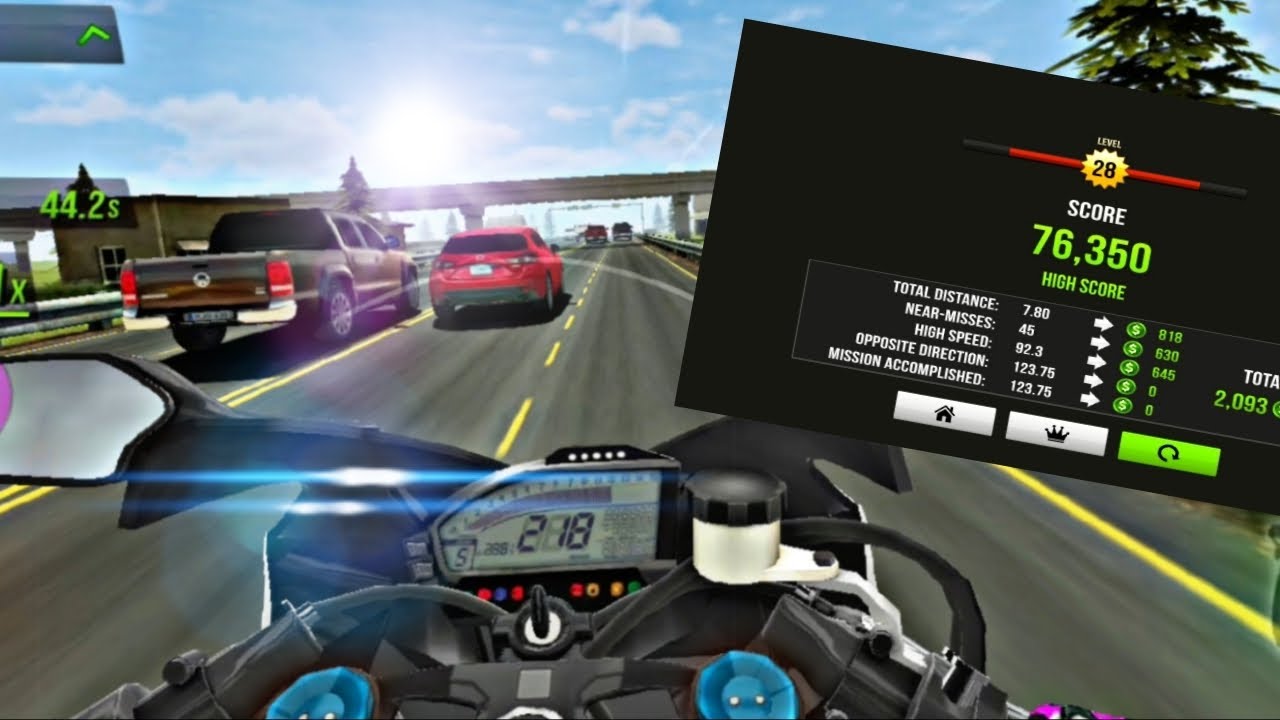 Traffic Rider - Ninja Kawasaki 700 ( 76,350 + NEAR Misses 45 )