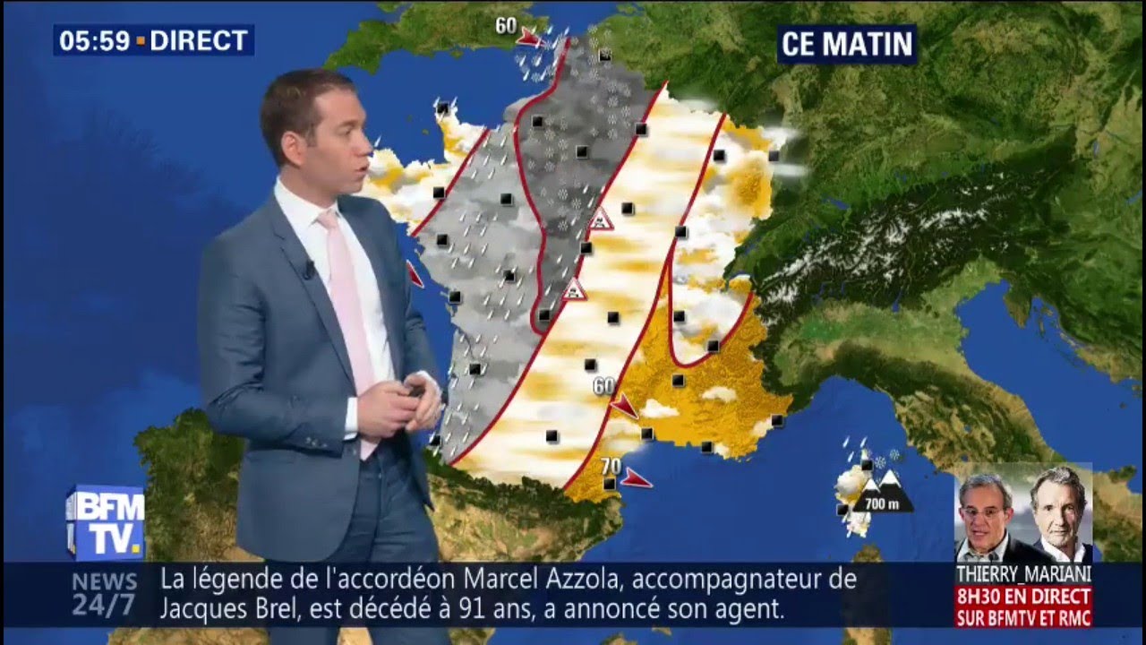 Il va neiger de la Normandie à jusqu'à l'est de la France ce mardi ❄❄❄