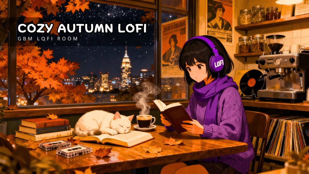 Cozy Autumn Lofi ☕ Chill Beats to Study & Relax in a Coffee Shop Vibe