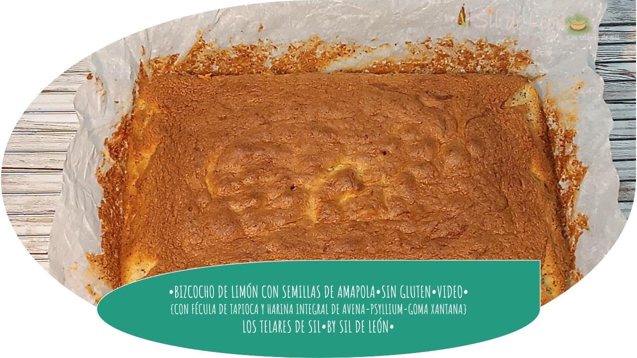 BIZCOCHO DE LIMÓN CON SEMILLAS DE AMAPOLA {SIN GLUTEN}•DELICIOSO•VIDEO RECETA•