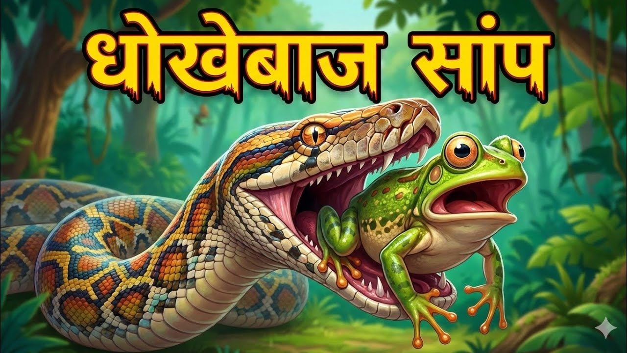 दोस्ती का ज़हर साँप और मेढक की विश्वासघात भरी कहानी | पंचतंत्र की कहानियां | साँप और मेढक की कहानी