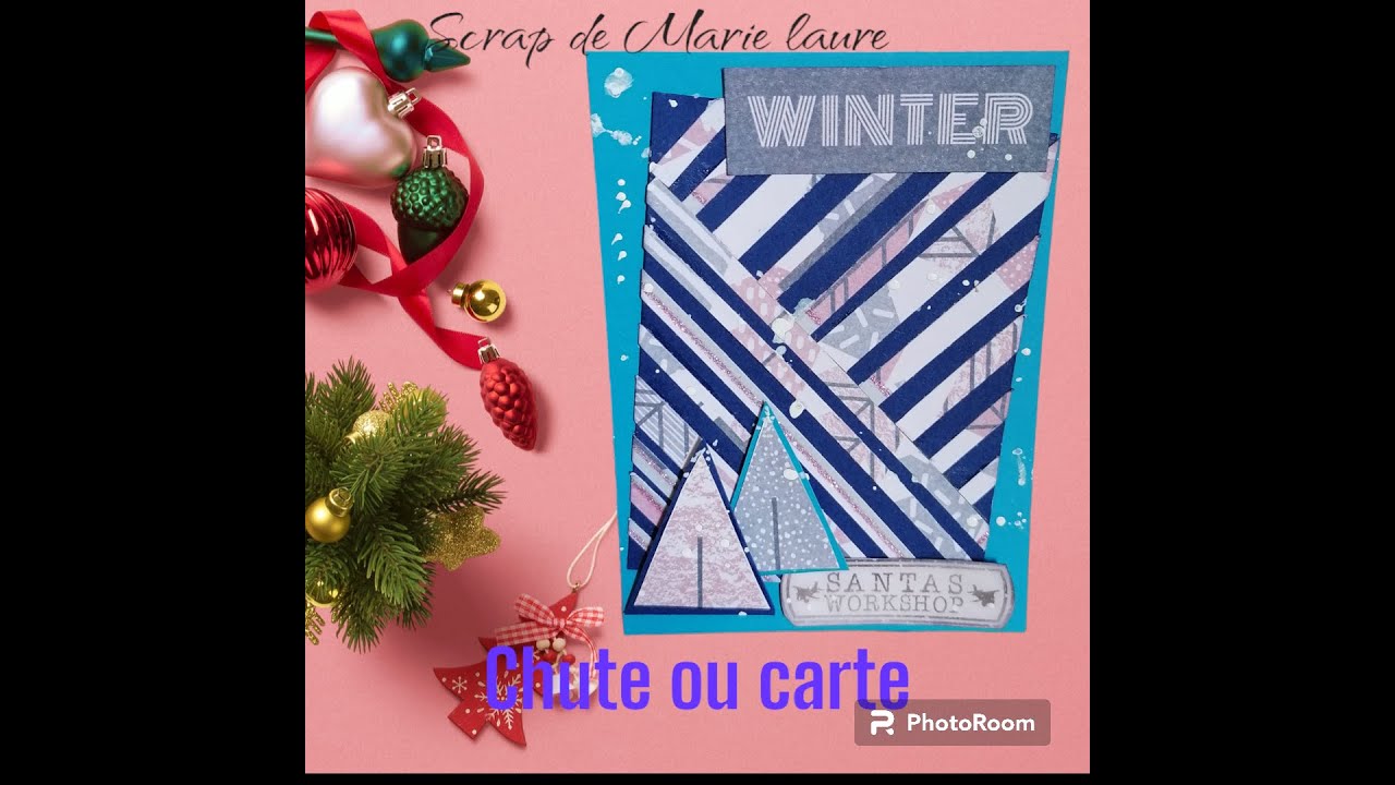 Des chutes de papier , on les utilise . carte de noel