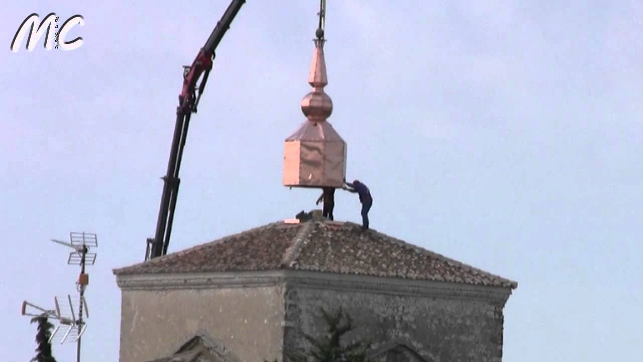 Nuevo chapitel de la iglesia de Olombrada