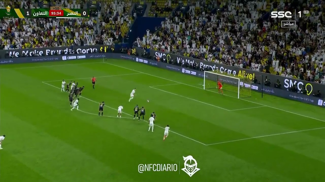 Ronaldo first penalty miss, Al Nassr vs Al-Taawoun #ronaldo #penalty #alnassrfc
