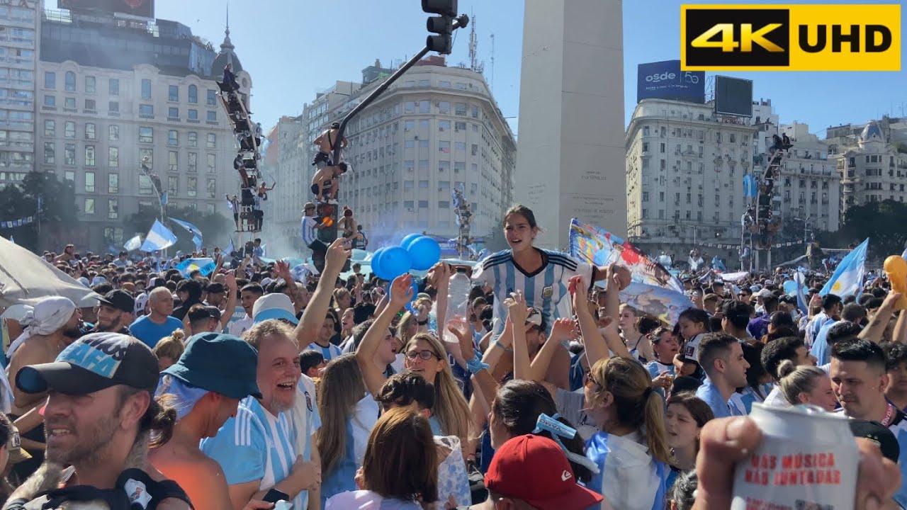 Argentina Campeón del Mundo - Buenos Aires - walking tour [4K UHD] 2022 Part 2