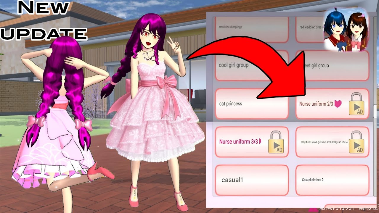 New Update: Chinese Style Outfits in Sakura School Simulator – Elegant and Trendy 🌸👘