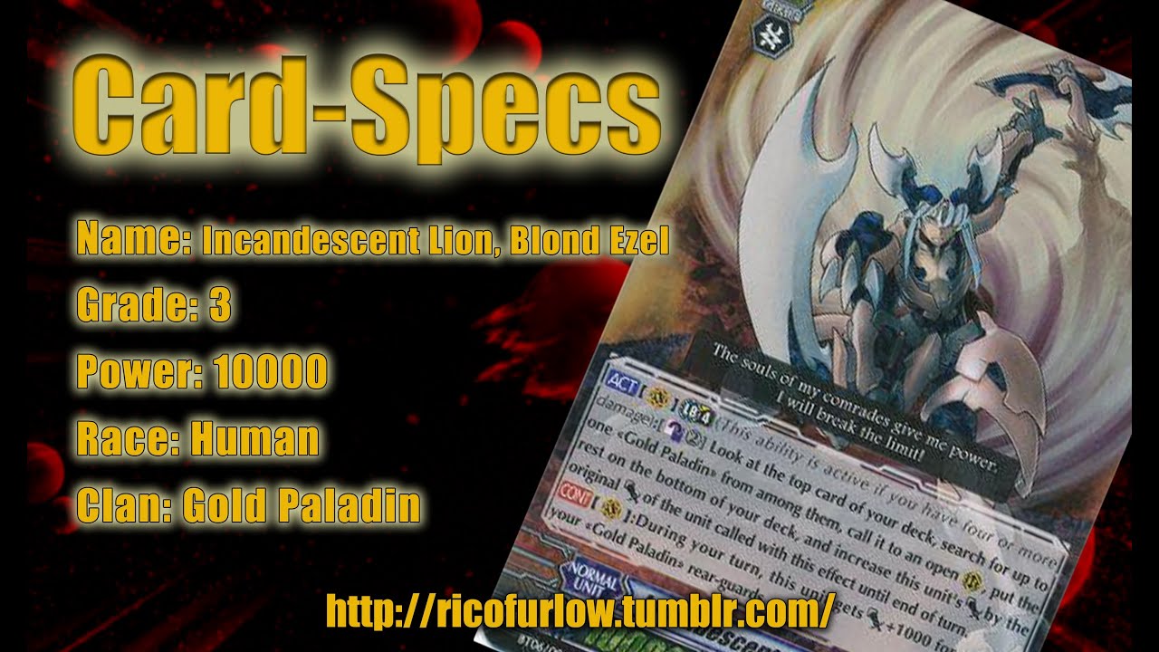 Card-Specs - Incandescent Lion, Blond Ezel