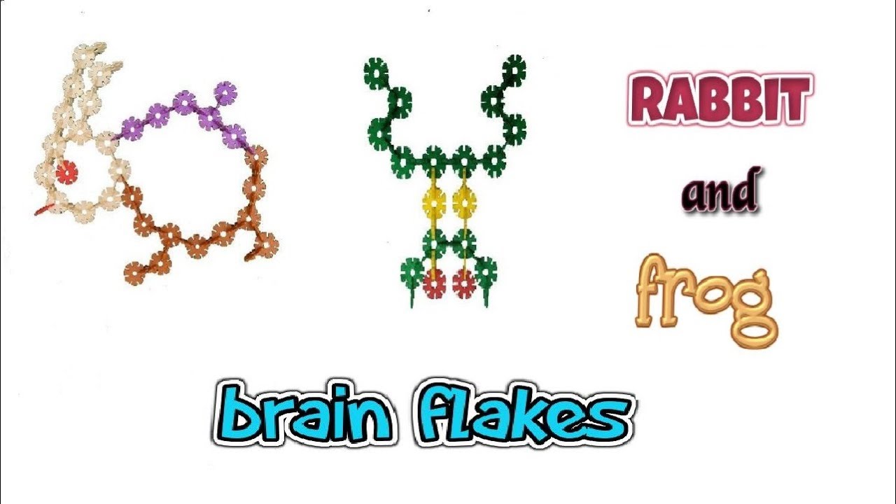 How to Build Rabbit and Frog using Brain Flakes | Creativity with toys for Kids