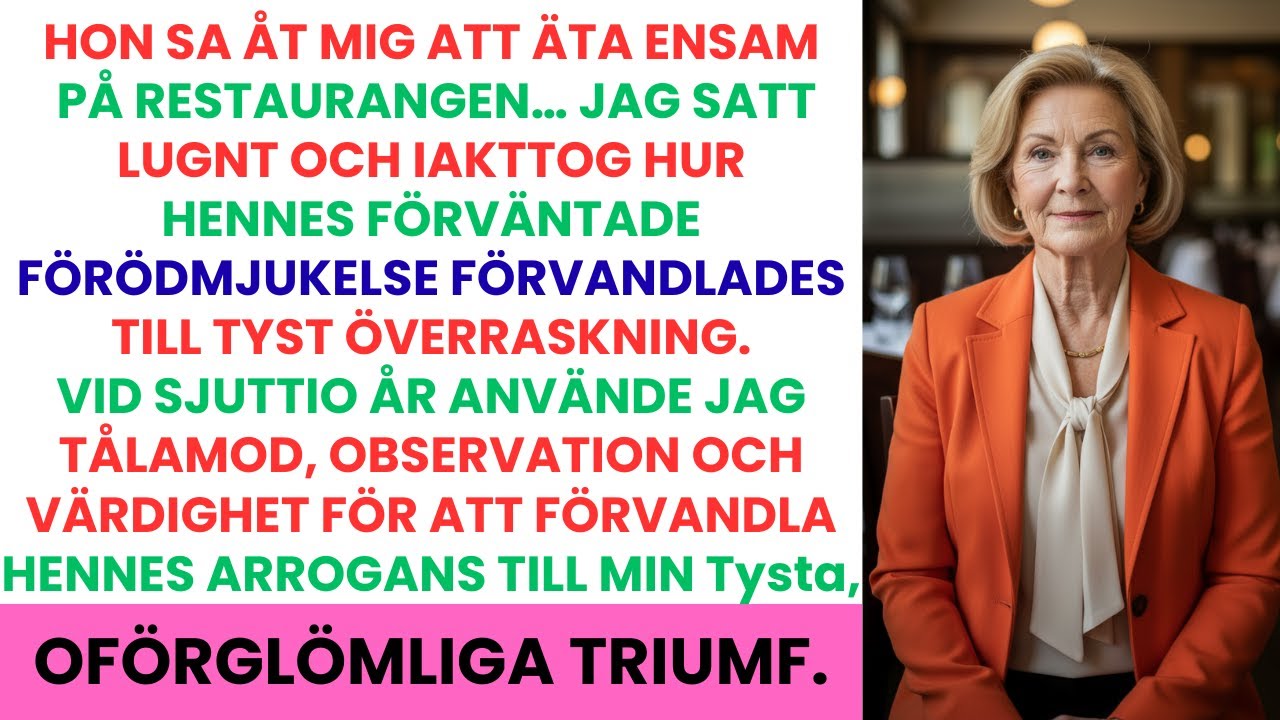 Min svärdotter sa att jag skulle äta ensam – hon anade inte notans slut chock