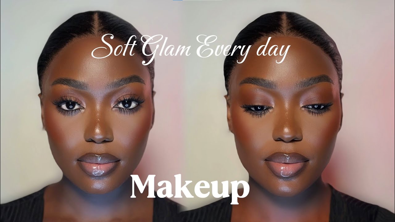 Black Girl Soft Glam Makeup Tutorial | Flawless & Glowy Look ✨| Beginner Friendly
