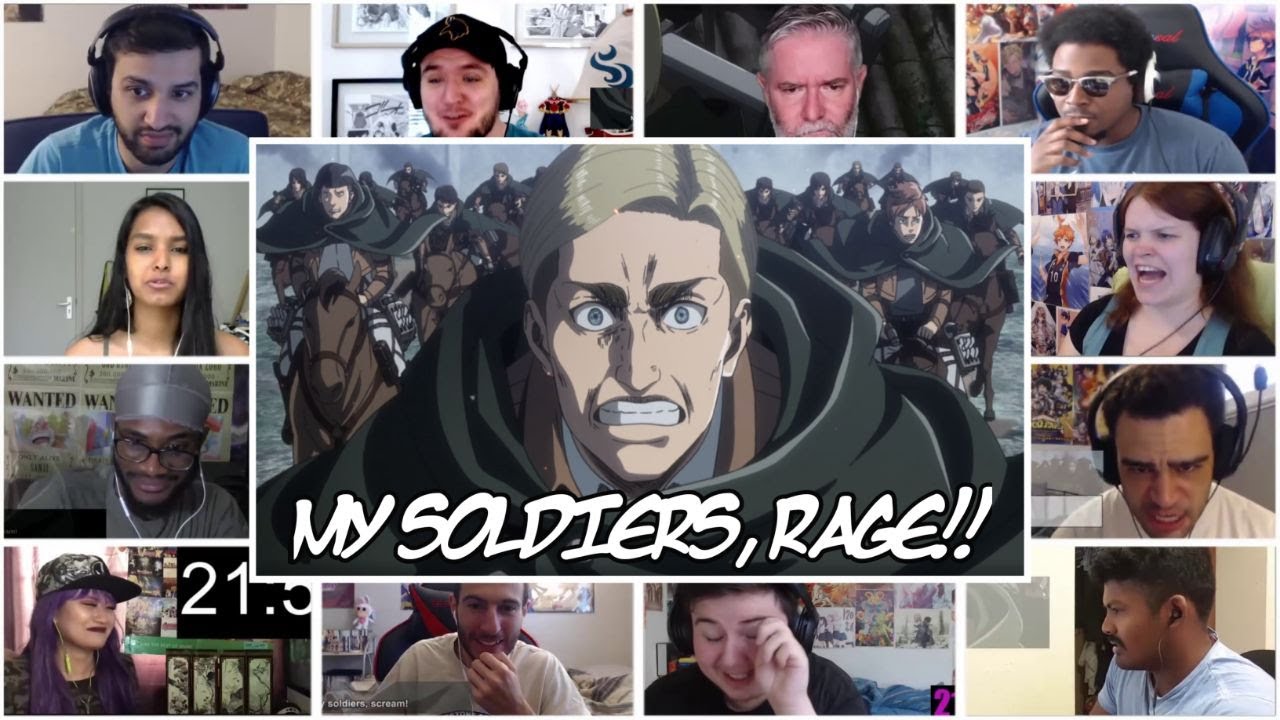 SURVEY CORPS' FINAL CHARGE Attack On TItan Season 3 Episode 16 | Reaction Mashup