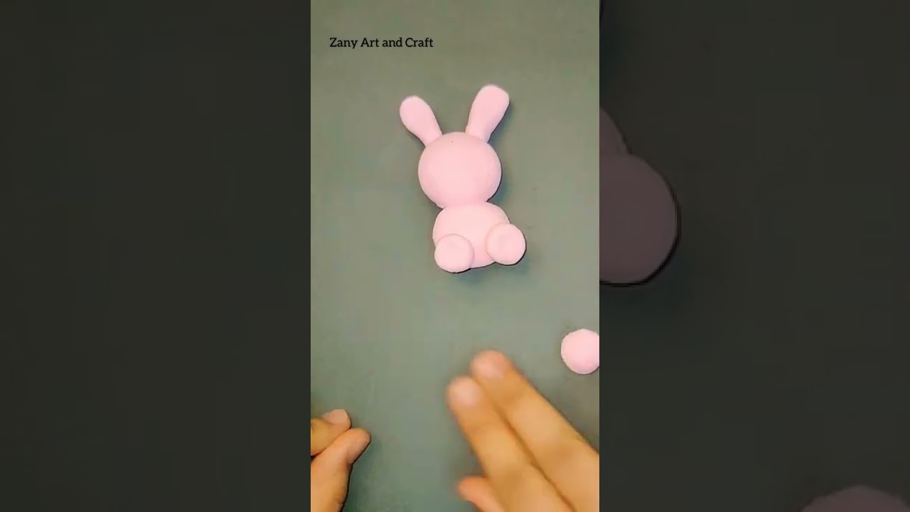 Trying Clay Art for the first time 🤩🐰💕 #shorts