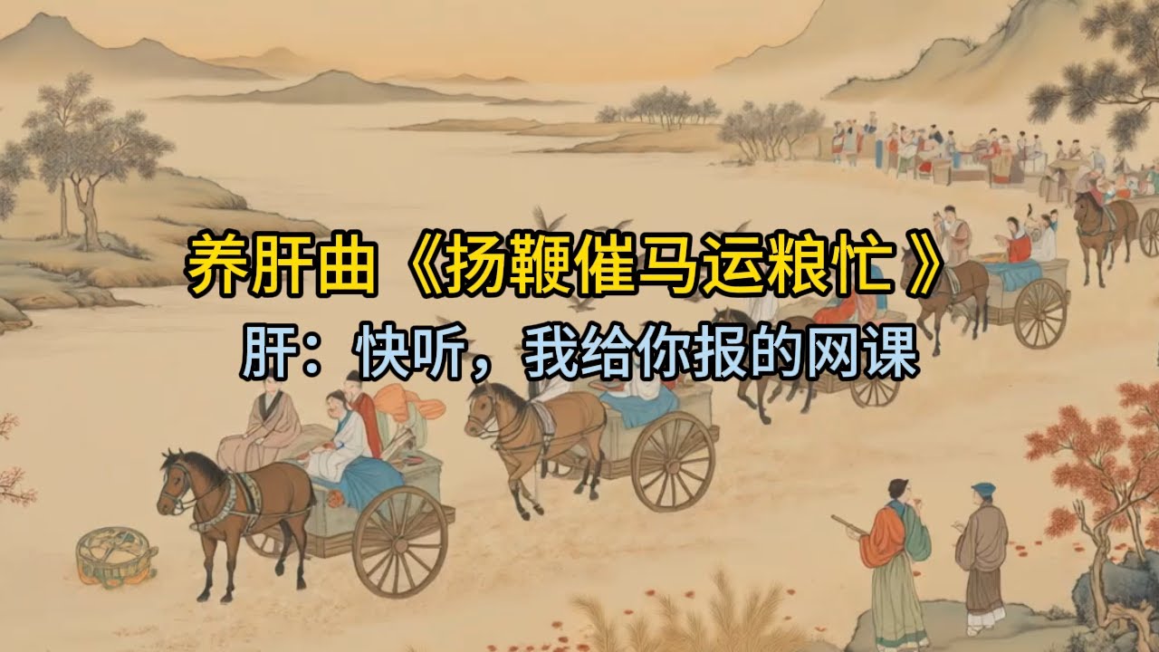 养肝曲《扬鞭催马运粮忙 》，肝儿：听完强的可怕！Songs for the Liver