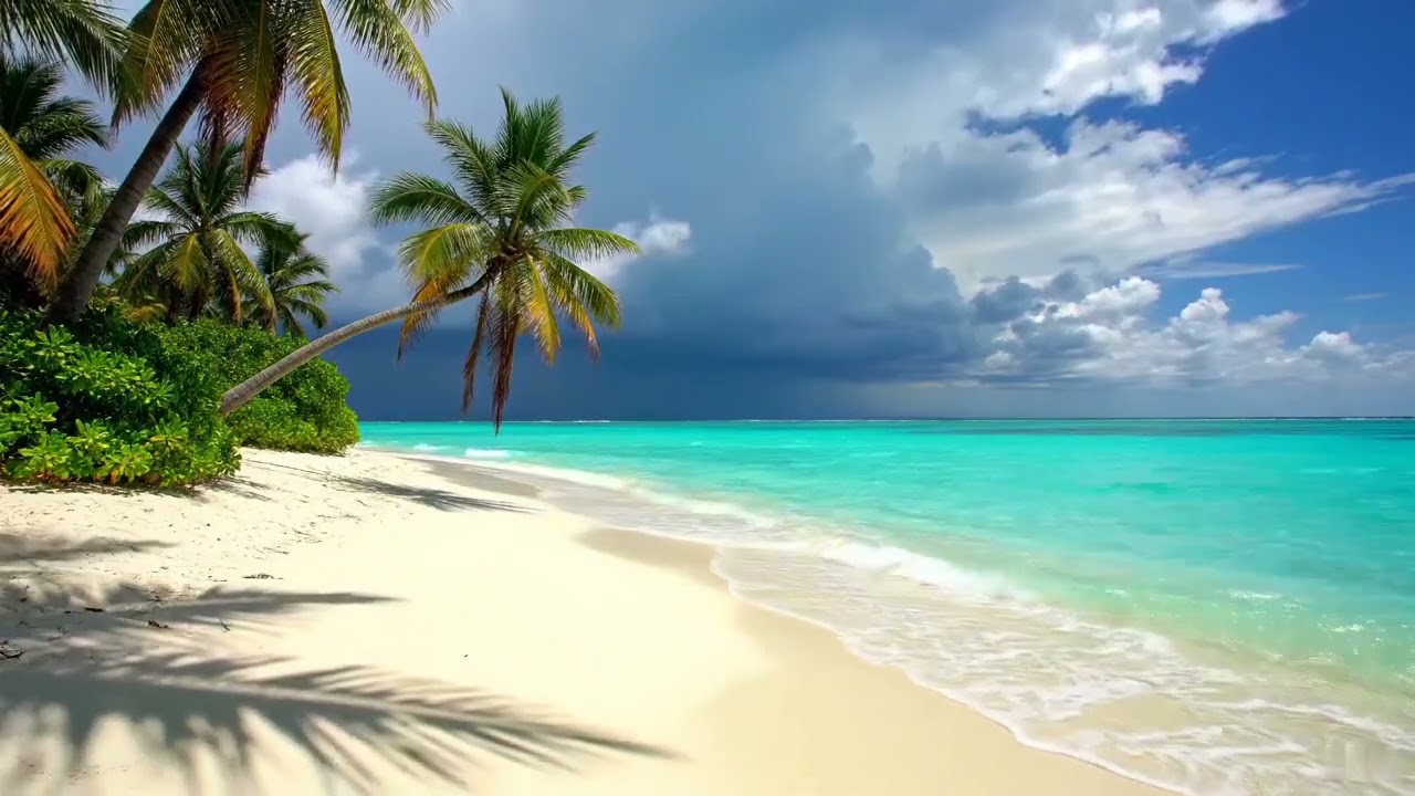 White Sand Maldives ASMR 8K – Cool Post-Storm Calm 🌬️🌊