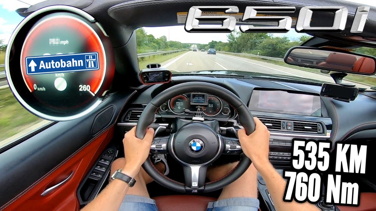 2014 BMW 650i xDrive (535 KM) | V-MAX. Pr&oacute;ba autostradowa. Racebox 0-100, 100-200 km/h.