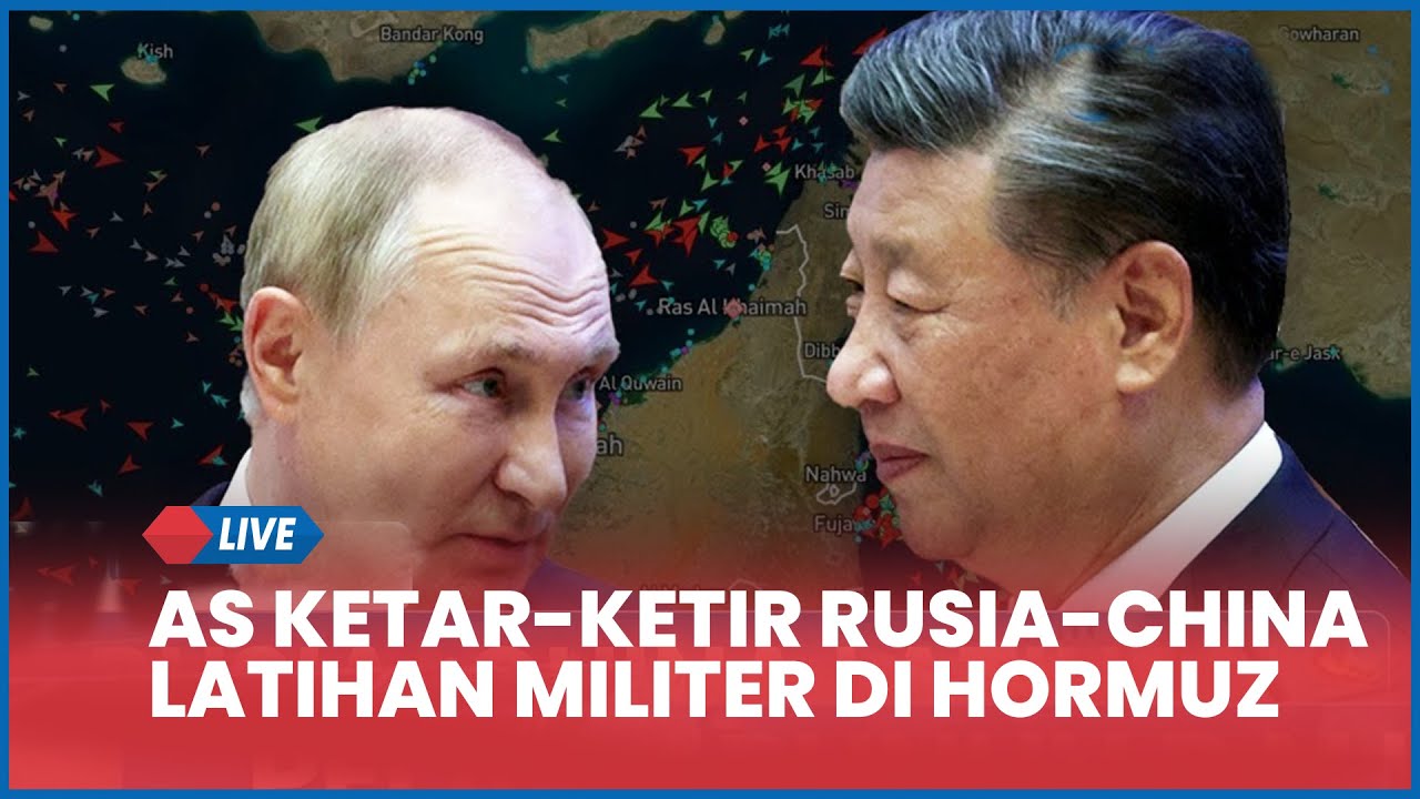 AS Ketar-ketir Rusia-China Latihan Militer di Selat Hormuz hingga Kapal AS Tiba di Israel