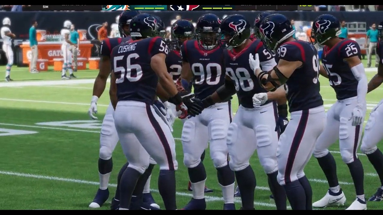 Dolphins (2-1) vs Texans (1-2). All-time team regular season