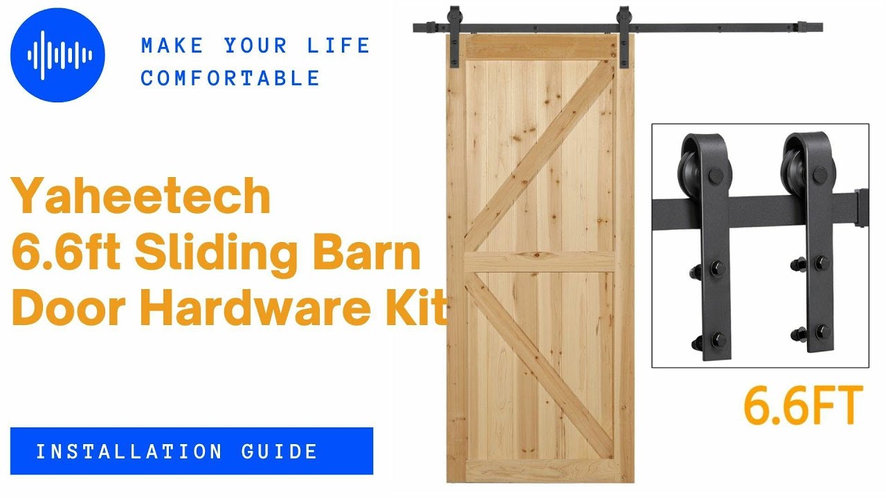 Yaheetech 6.6 Feet Barn Door Hardware Installation Guide #barndoorhardware