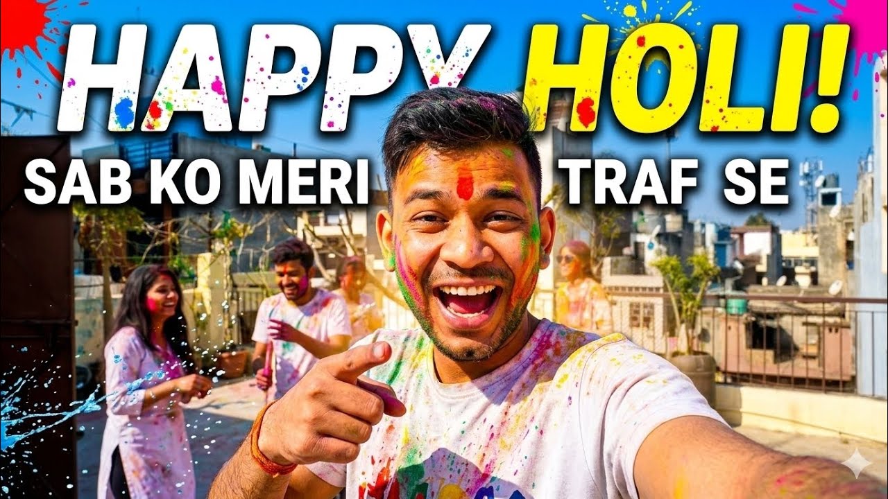 Happy Holi 🫟🎈🫟 sab Ko Meri Traf se 🫟😊 #happpyholi #holi #delhiliving  #fun #holispecial #delhi 