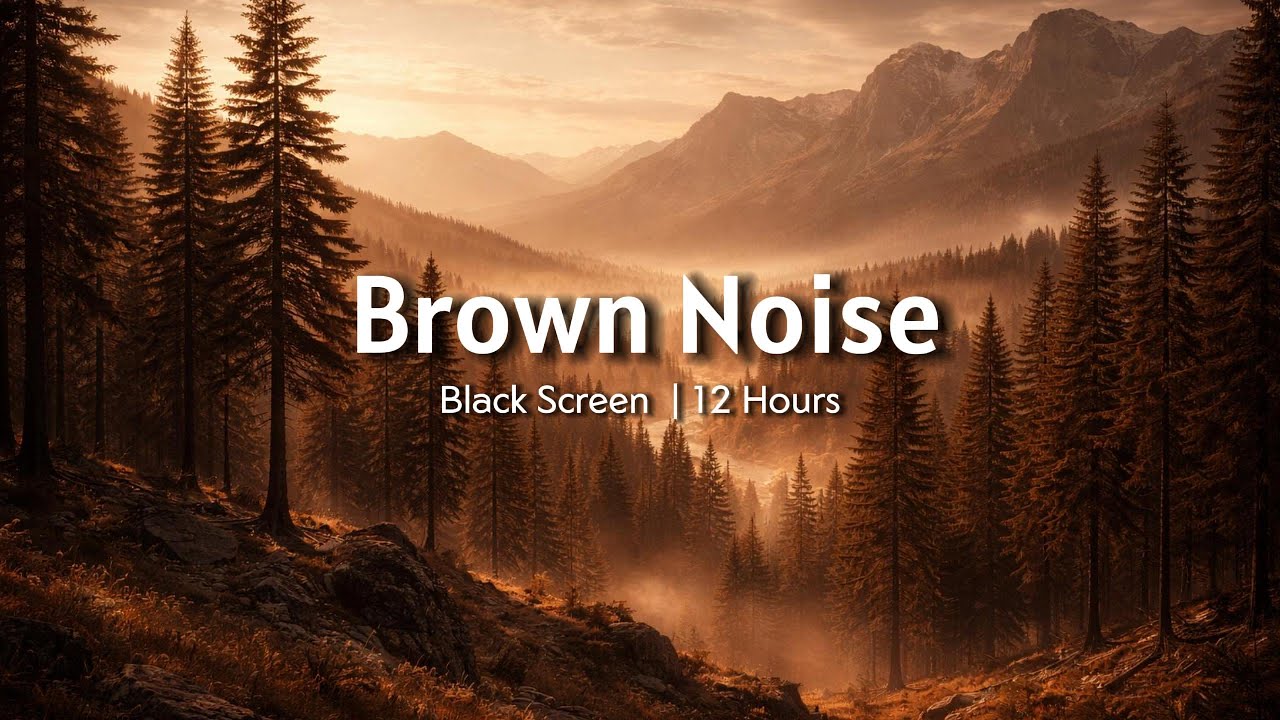 Autumn Rhapsody | Brown Noise for Deep Sleep | 12 Hours of Dark Screen