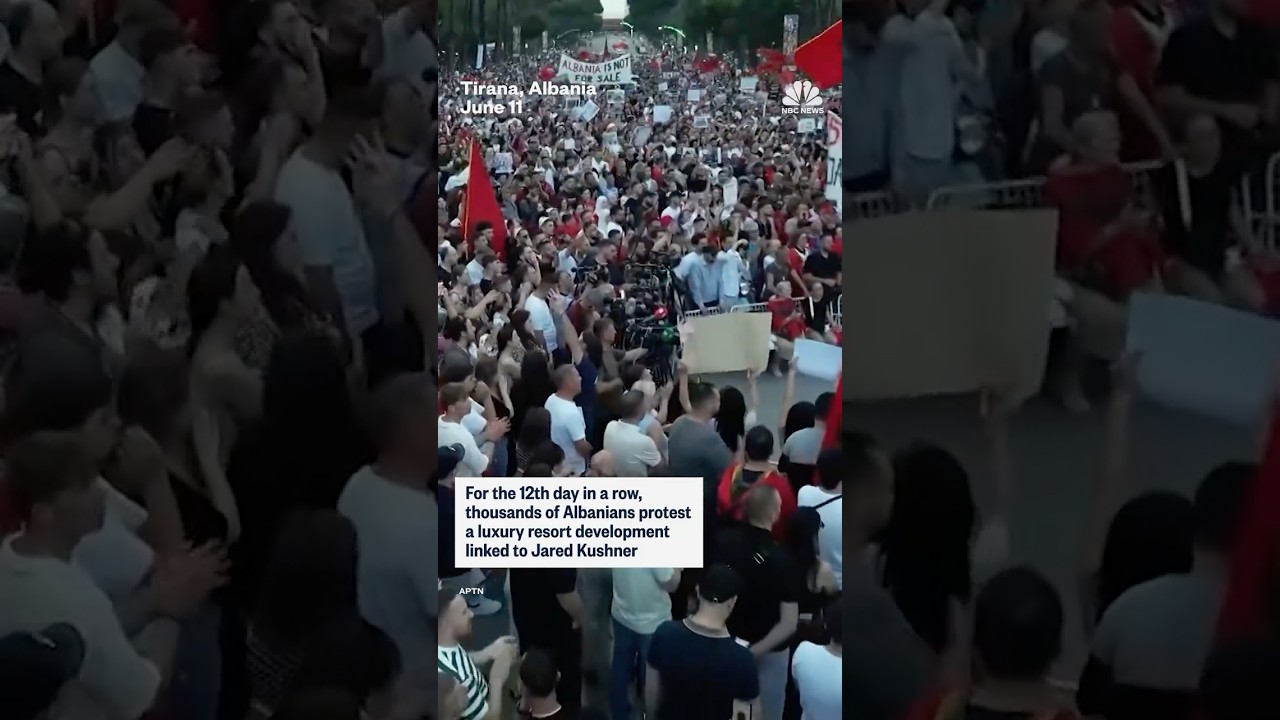 Thousands protest Kushner-linked resort in Albania