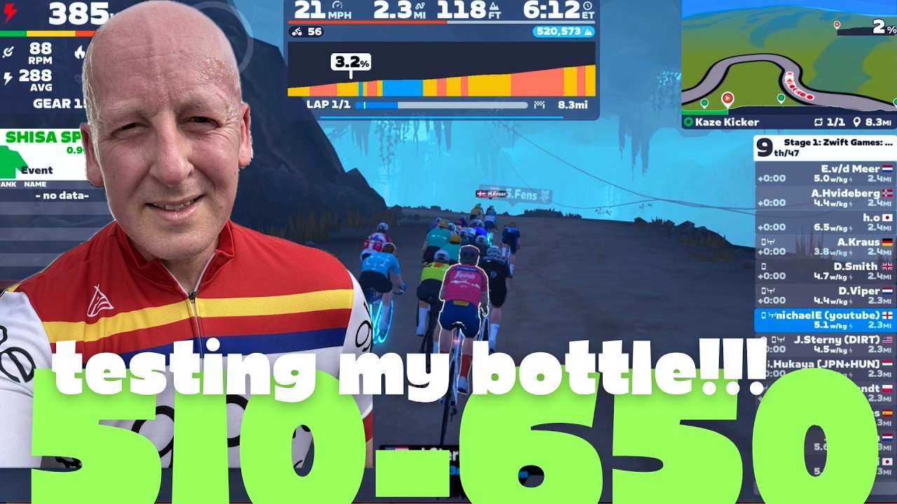 Zwift Games: ***TRIGGER WARNING*** on the climbs ZRS 510-650 Zwift Racing levels change up the hills
