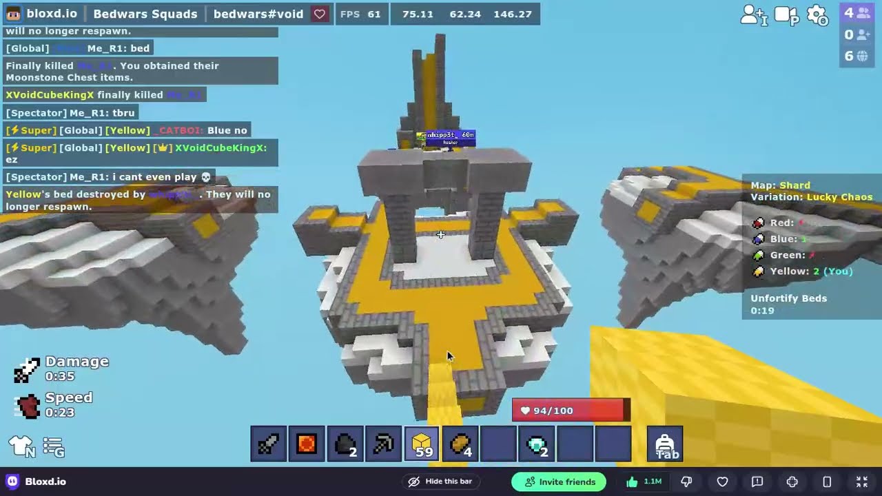 Bedwars with friends!