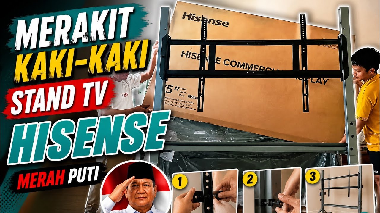 CARA Pemasangan tv hisense /bantuan pemerintah di sekolah Tk. sd. smp. sma