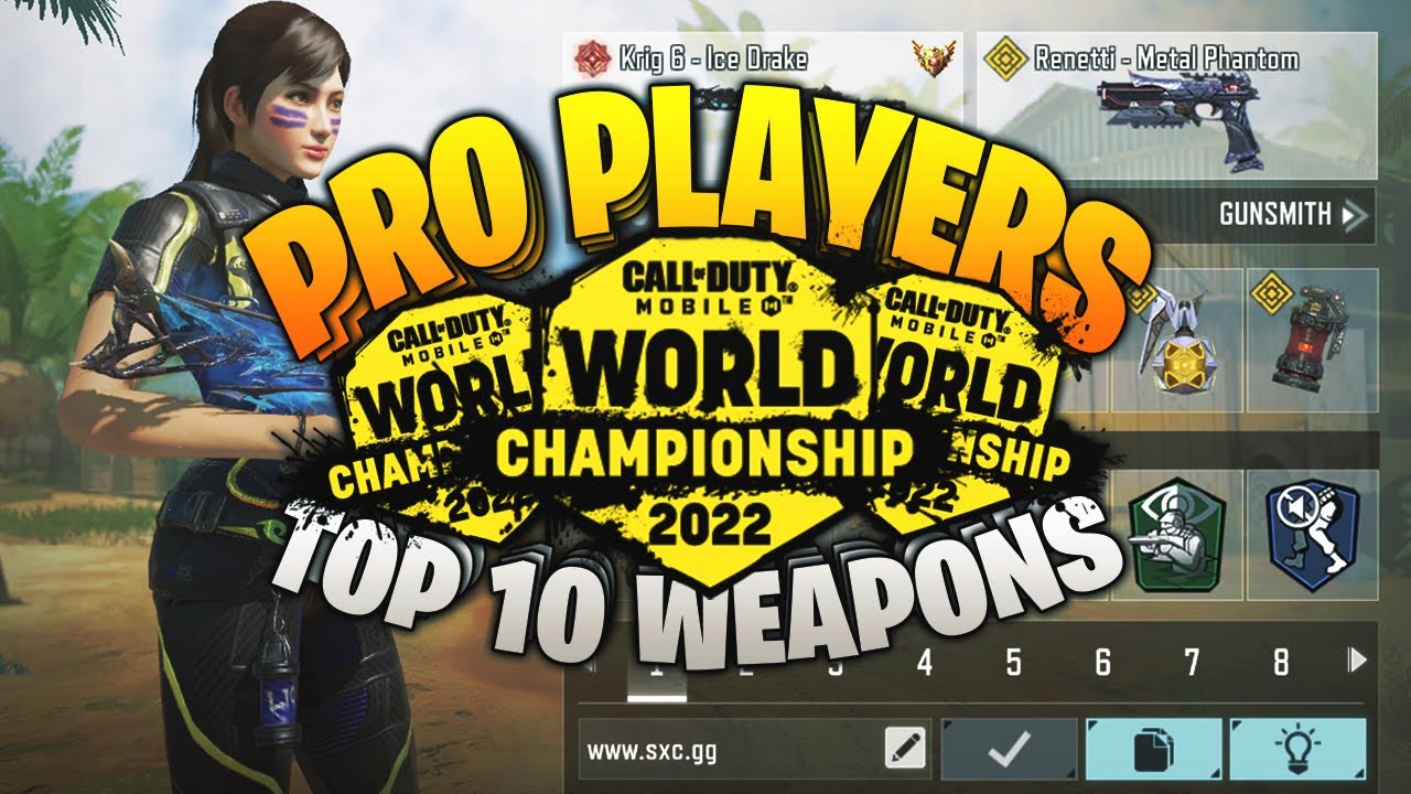 Top 10 Weapons in COD Mobile World Championship 2022 EDITION!