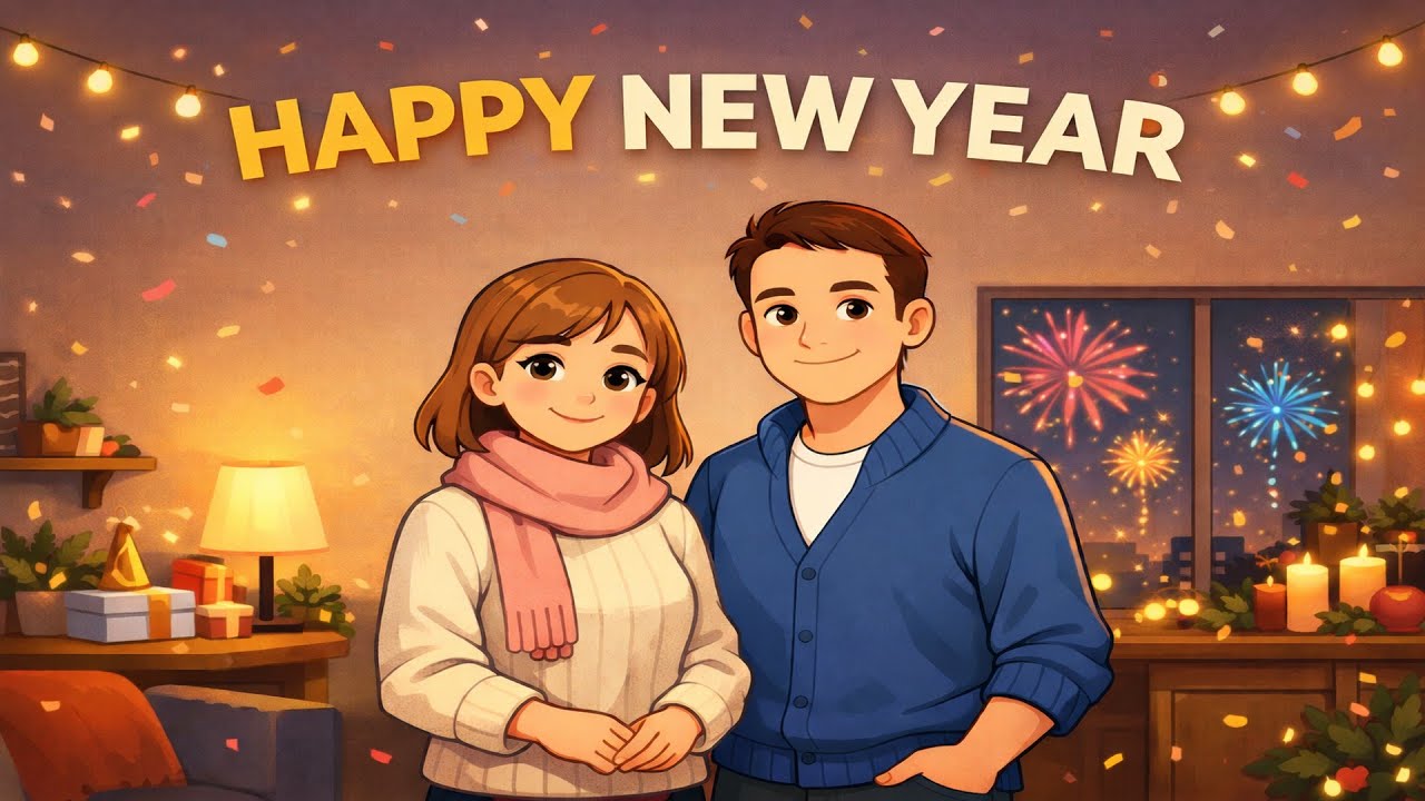 Happy New Year 2026 🎆 | Emma & Tom | Relaxing English Dialogue.