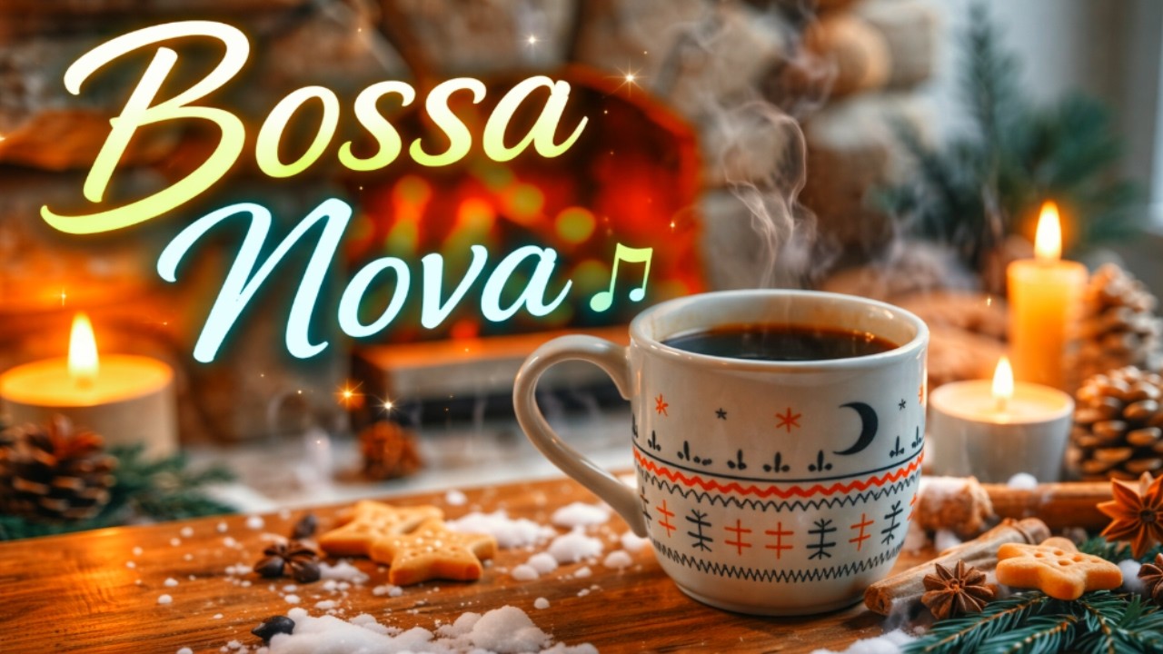 Bossa Nova Morning ☕ Relaxing Jazz Piano by the Fireplace – Cozy Vibes to Start Your Day