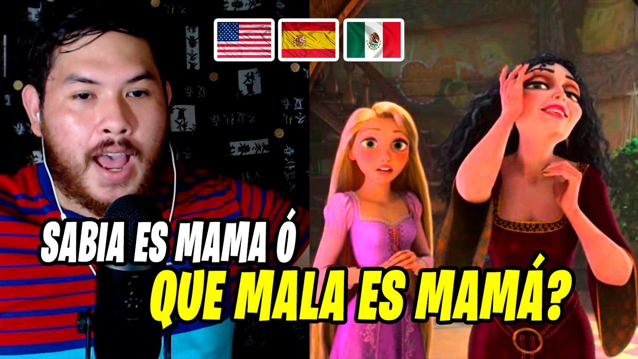 Reacción a SABIA ES MAMA  latino vs castellano Enredados MAMÁ SABE MÁS | MAMÁ SABE BIEN RAPUNZEL